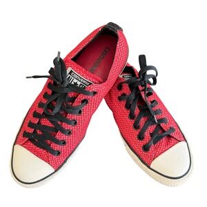 Converse Red and Black Low Top Sneakers